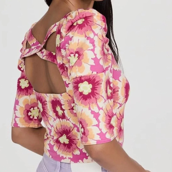 NWT Free People Give Me More Cropped Top in Pop Combo Large - Picture 2 of 5